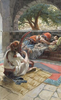 David Plays the Harp Before Saul
