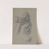 David’s robe study to the painting ‘King David playing the harp’ (1855) by Józef Simmler