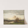 Dawn over river by Léon-Germain Pelouse