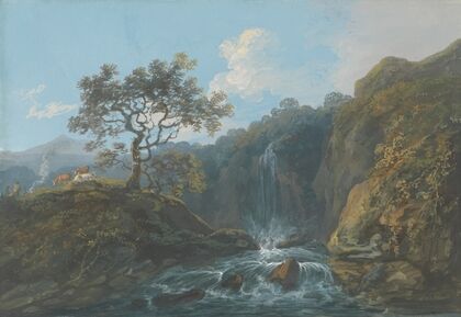 Day – Landscape with Rapids and Cattle