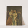 De actrices Joanna Cornelia Ziesenis-Wattier (1762-1827) en Geertruida Jacoba Grevelink-Hilverdink (1786-1827) in Iphigenia (1674) van Jean Racine (1639-99) by Louis Moritz