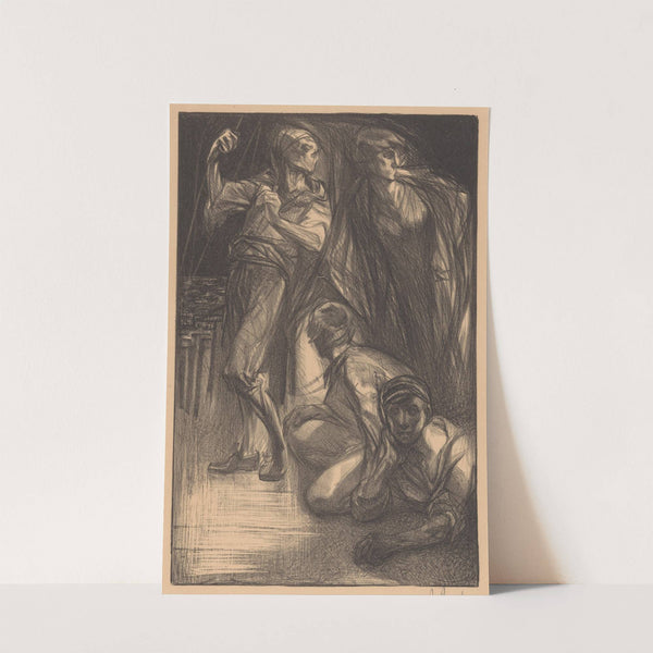 De Dood met twee mannen en een vrouw by Johannes Josephus Aarts