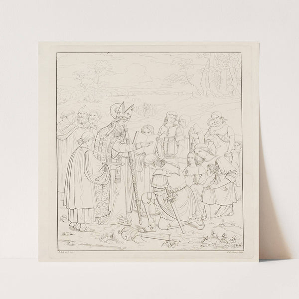 De første danske kristnes dåb (1826) by Carl Edvard Sonne