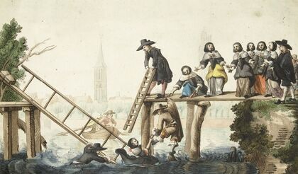 De gebroken brug, Harmen ter Borch, c. 1655