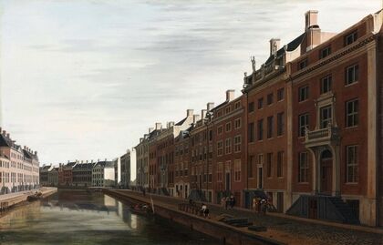 De Gouden Bocht in de Herengracht in Amsterdam vanuit het westen (1672)