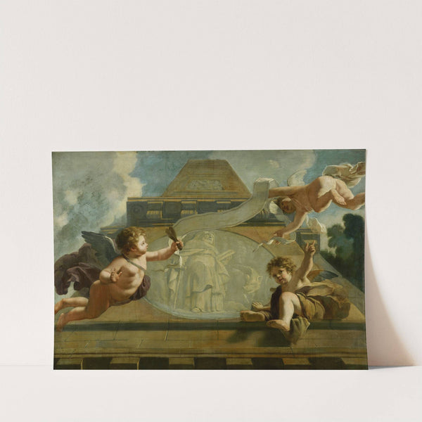 De Heilige Anthonius de Heremiet ; Allegorische voorstelling van de verzorging van leprozen en onnozelen by Gerard de Lairesse