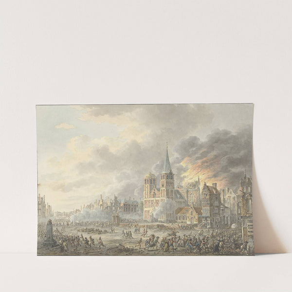 De inneming van een stad door Franse troepen by Dirk Langendijk