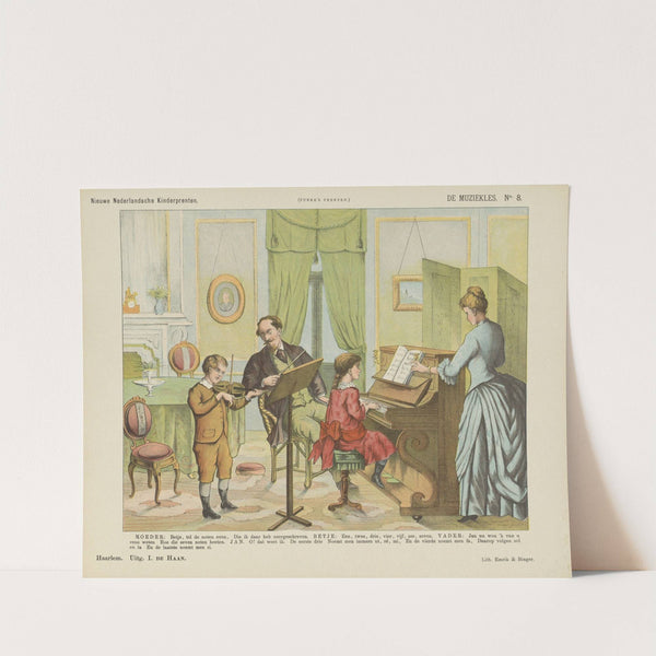 De muziekles (1875-1919) by Emrik & Binger