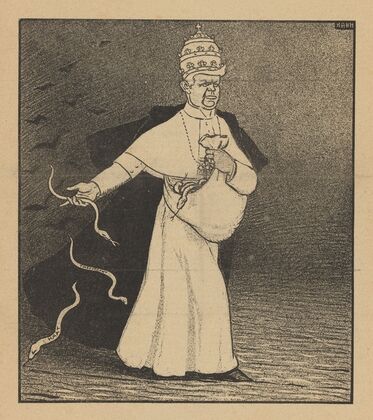 De Notenkraker, 19 januari 1907; De Paus tegen Frankrijk