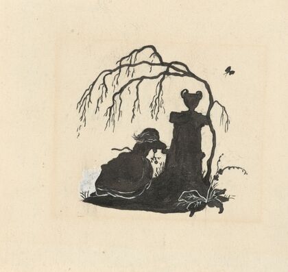 Silhouet van het achtergebleven meisje — size preview