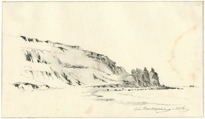 De rotskust bij Boulogne (1856)