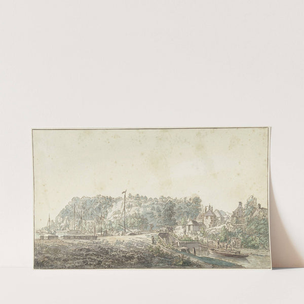 De sluis bij de Grebbe tussen Rhenen en Wageningen (1749) by Jacob van Liender