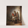 De spinster by Nicolaes Maes