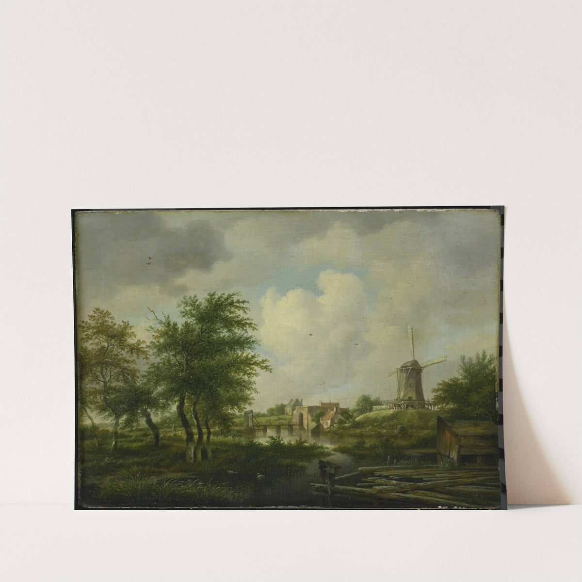 De vervallen wal te Amsterdam met de Weteringpoort, gezien over de Buitensingel by Jan Hulswit