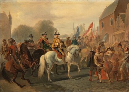 De zegevierende terugkeer van Maurits in Den Haag, Anno 1591