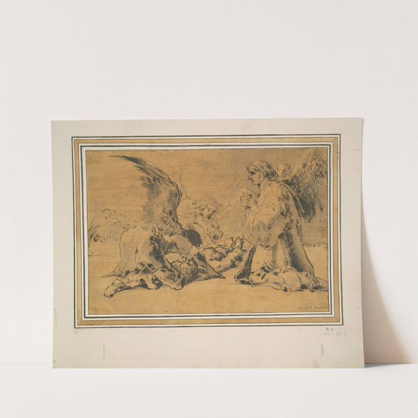 Dead Abel Mourned by Angels (1630s) by Leonaert Bramer