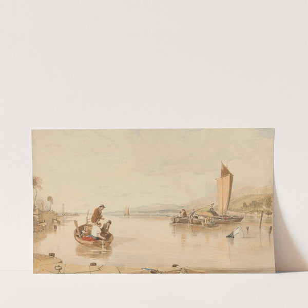 Dead Calm: Boats off Cowes Castle by Sir Augustus Wall Callcott
