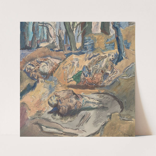 Dead Scottish Soldiers on the Battlefield near Ypres by René Beeh