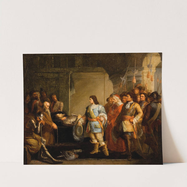 Death of the King (Jean d&#039;Allemand, Lord de Malandrin) by Julius Josephus Gaspard Starck
