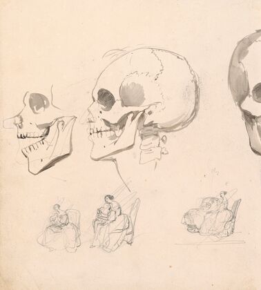 Death’s Head and Seated Woman with Child