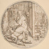 December; And Old Man Seated by a Hearth with a Young Man Blowing on the Fire (late 16th–mid 17th century)