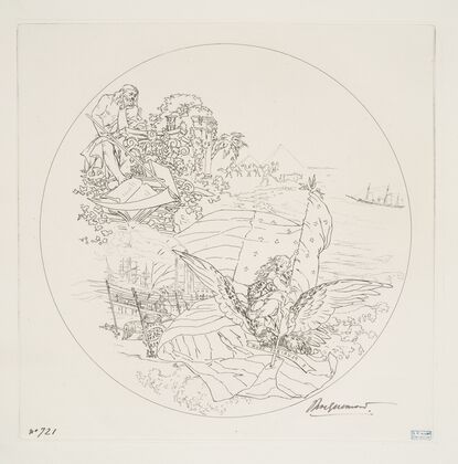 Décor de plat (Le vieux monde et la jeune Amérique) (1866 - 1878)