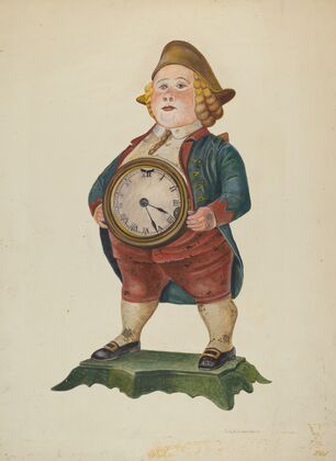 Decorated Cast Iron Clock