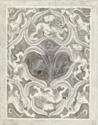 Decoratief ontwerp met leeuwen