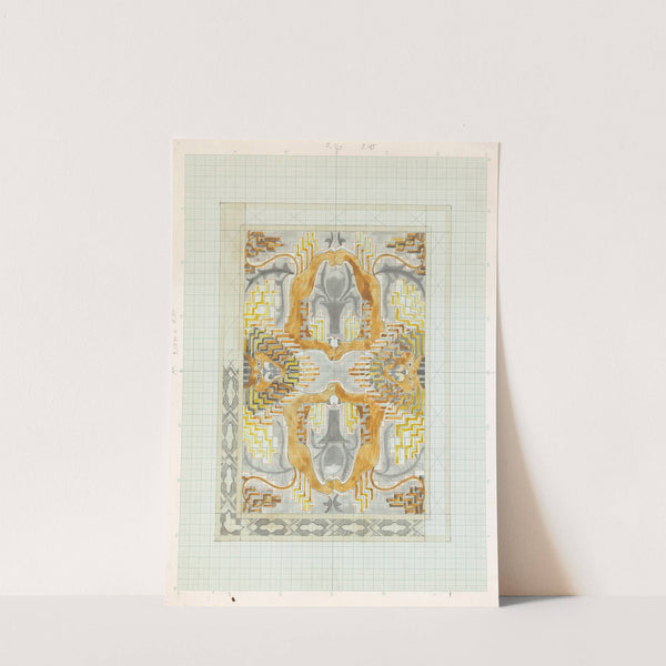 Decoratief ornament met vier leeuwen met twee koppen (1874) by Carel Adolph Lion Cachet