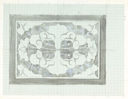 Decoratieontwerp in grijs en wit