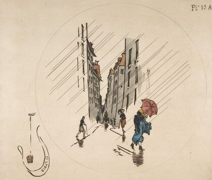 Decoration for a Plate; Rain