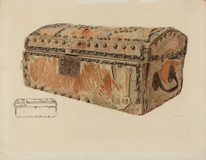 Deerskin Covered Chest