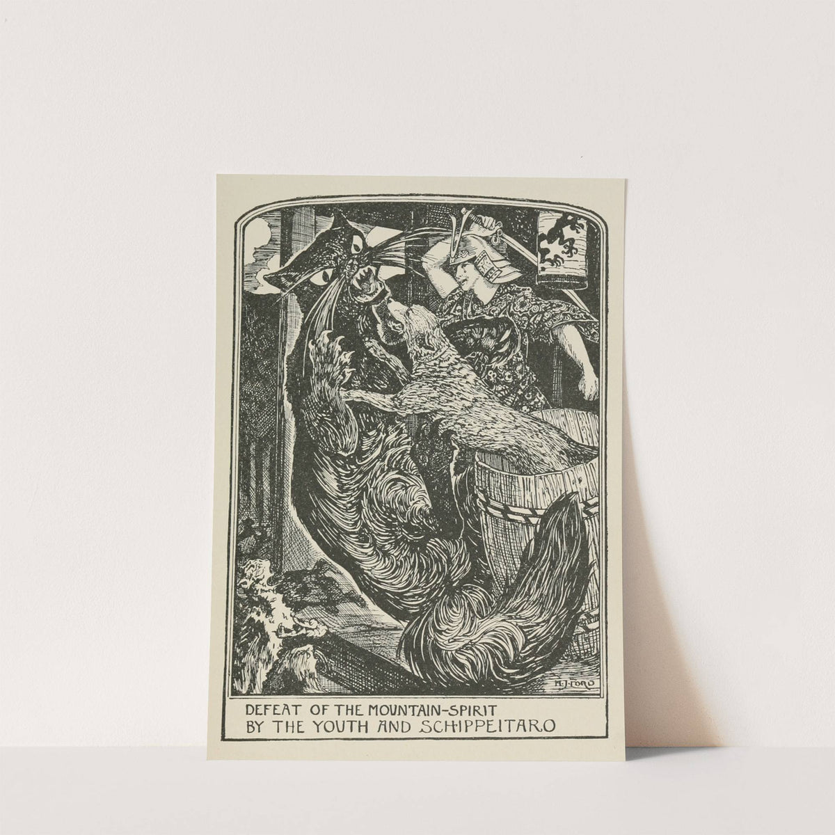 Defeat of the Mountain-Spirit by the Youth and Schippeitaro by Henry Justice Ford