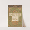 Dekblad van de kalender voor 1896 by Theo Nieuwenhuis