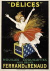 Délices Nouilles coquillettes aux oeufs. Ferrand et Renaud (1923)