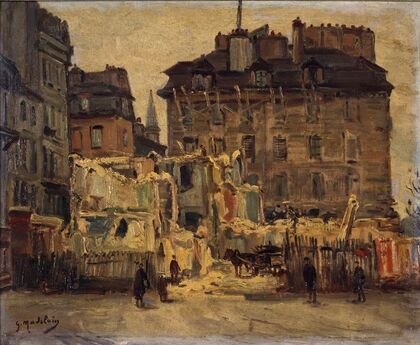 DÃ©molition de la rue de l’HÃ´tel-de-Ville, angle de la rue des Nonnains-d’HyÃ¨res