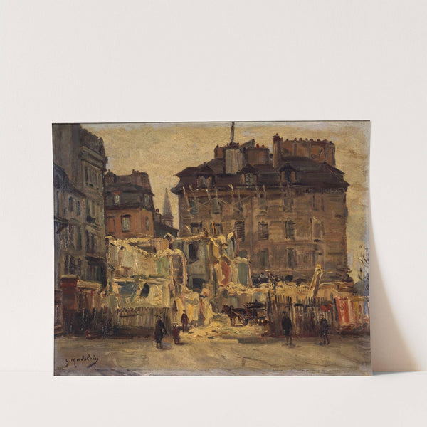Démolition de la rue de l&#039;Hôtel-de-Ville, angle de la rue des Nonnains-d&#039;Hyères by Gustave Madelain
