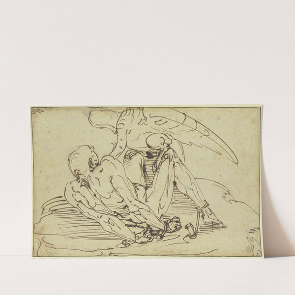 Der an den Felsen geschmiedete Prometheus mit dem Adler by Luca Cambiaso