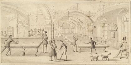 Der Billardsaal des ‘Wiener CafÃ©’ an der Ecke Neuer Markt und Plankengasse in Wien