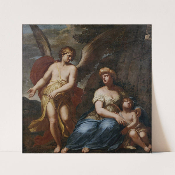 Der Engel zeigt Hagar und Ismael den Weg zum rettenden Brunnen by Giuseppe Diamantini