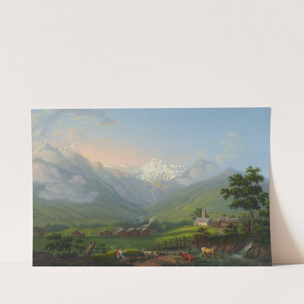 Der Engstligen Boden im Adelboden im Canton Bern by Johann Heinrich Bleuler the Younger