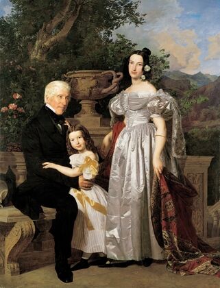 Der fÃ¼rstlich EsterhÃ¡zy’sche Rat Mathias Kerzmann mit seiner zweiten Gattin Maria Helena, geb. MikolischÃ¼tz, und Tochter Maria