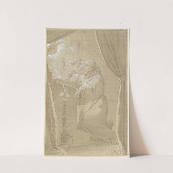 Der Heilige Antonius von Padua, dem das Jesuskind im Gebet erscheint by Eduard von Steinle