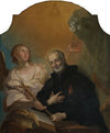Der Heilige Joseph von Calasanza, meditierend, mit einem Engel