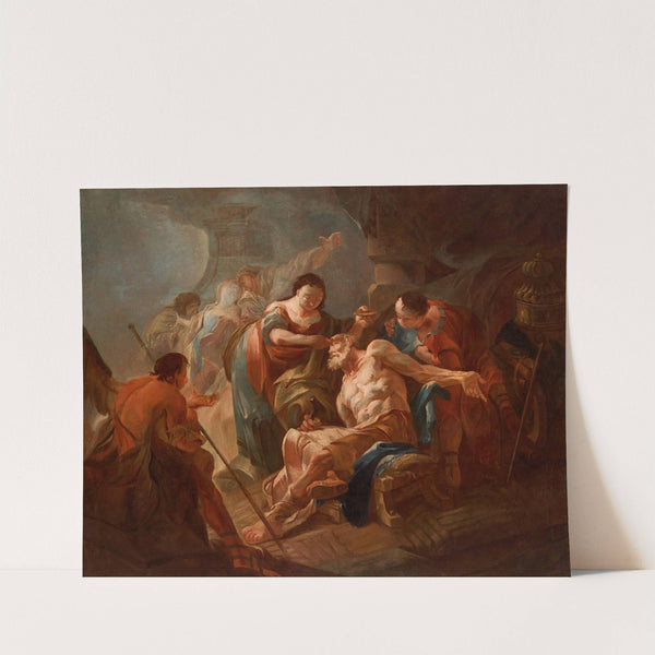 Der junge Tobias heilt seinen Vater mit der Fischgalle (1753) by Franz Sigrist the elder