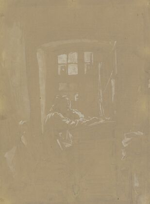 Der Kupferstecher Eissenhardt in seinem Atelier