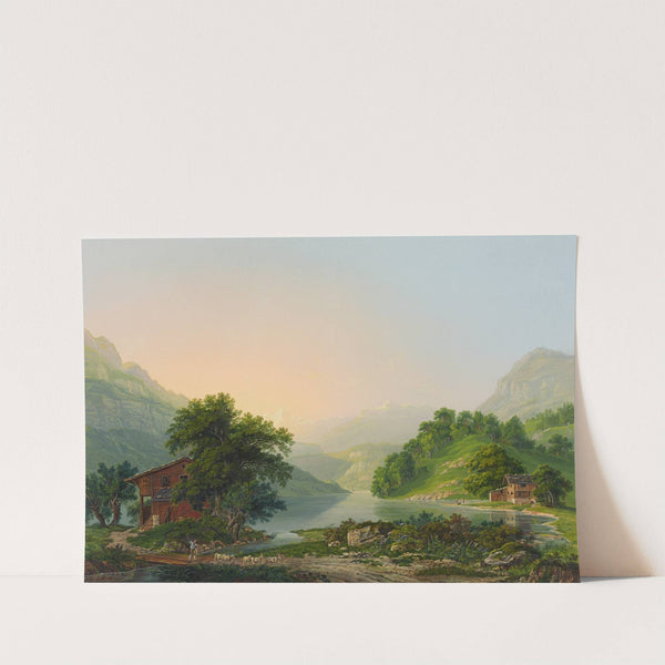 Der Lungerensee im Canton Unterwalden by Johann Heinrich Bleuler