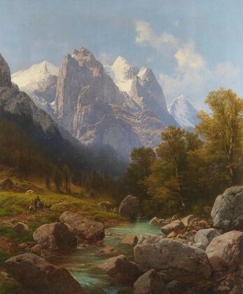 Der Maler im Gebirge