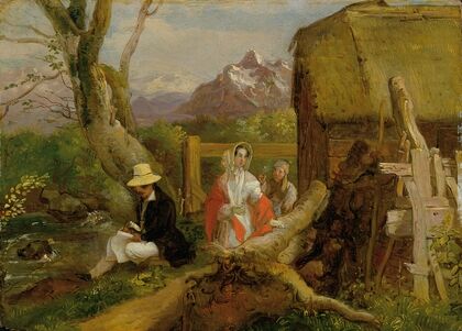 Der Maler und SpaziergÃ¤nger in der Landschaft (‘Idyll’)