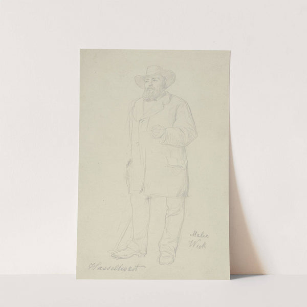 Der Maler Wick in ganzer Figur by Johann Heinrich Hasselhorst
